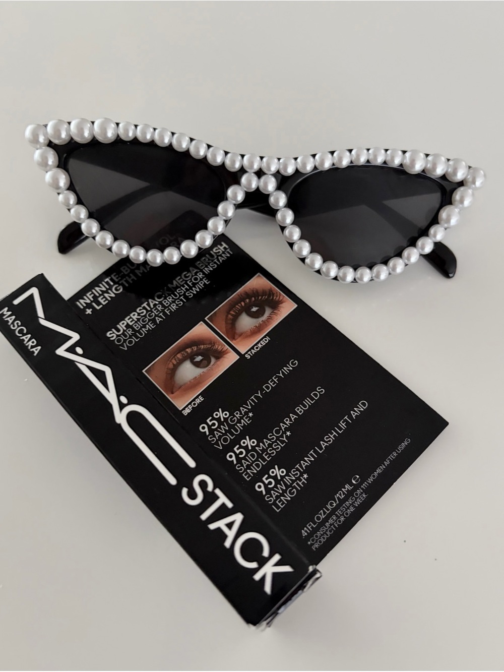 MAC Stack Mascara and Pearl Black Sunglasses